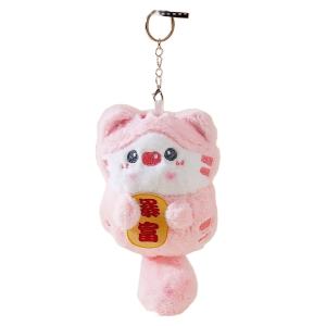[Phát Tiếng Kêu] Móc Khóa Mèo May Mắn Chiêu Tài -Mèo Maneki Neko Có Tiếng Kêu Cute Treo Balo Túi Xách -Phụ Kiện May Mắn