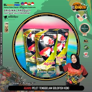 AGARU Pelet Tenggelam Sinking makanan pakan Ikan Koi Koki Premium terlaris berkualitas