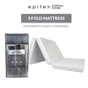 Epitex 3 Fold High Density Foam Foldable Mattress | Orthopedic Folding Mattress Washable Cover Portable Floor Mattress Extra Comfort