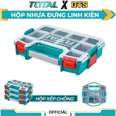 Hộp nhựa đựng linh kiện 12 Inch TOTAL TPBX1121 – Nhựa cứng cao cấp chia nhiều ngăn tiện lợi đựng ốc vít phụ kiện
