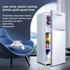 refrigerator Small refrigerator mini fridge refrigerator with freezer Home Refrigerator Dormitory Rental Mini Freezer Refrigeration Double Door Energy-saving Refrigerator 38L