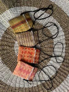 Tas Shoulder Tote Songket Etnik Warna Cinnamon/Beige/Kopi