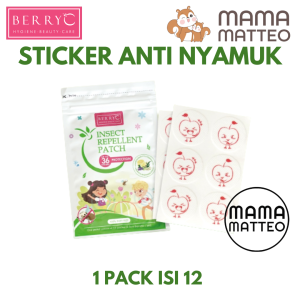 BERRYC Mosquito & Insect Repellent Patch / Berry C Stiker Anti Nyamuk & Serangga Bugs Tahan Lama 36 Jam / Bahan Alami Non Toxic / Pack & Box / BANDUNG