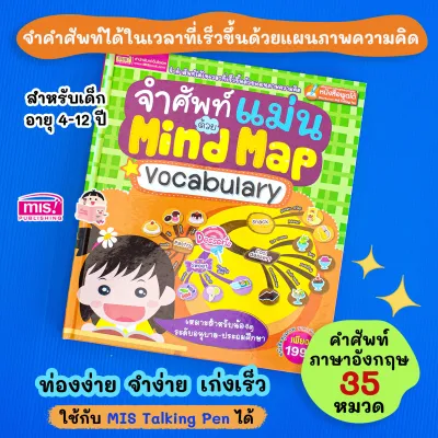 จำศัพท์แม่นด้วย Mind Map หนังสือเด็ก หนังสือคำศัพท์ หนังสือภาพคำศัพท์ พจนานุกรมภาพ marina shop