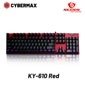 NEXION KY-610 Real Mechanical Keyboard Colorful Backlit 104 Keys RGB Gaming Keyboard
