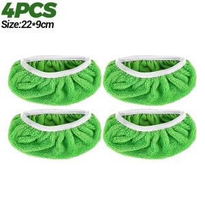 ผ้าเช็ดทำความสะอาดได้10ชิ้นสำหรับเปลี่ยนทั้งเปียกและแห้งชุดทำความสะอาดหัวม็อบปูพื้นเฟอร์นิเจอร์สีเขียวแผ่นม๊อบถูพื้นไมโครไฟเบอร์แบบนำกลับมาใช้ใหม่