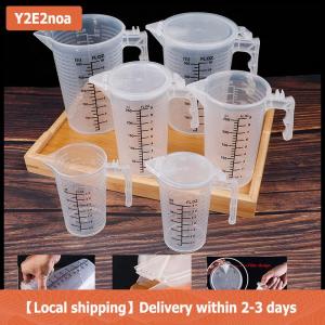 【Local shipping】 100 250 500ML Measuring Cups Jug Clear Baking Kitchen Flour Water with cover Sc