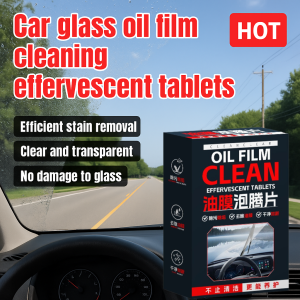 Windshield Cleaner Tablets Oil Film Remover Anti-fog Treatment Effervescent Formula Rain Repellent Streak-free Car Glass Cleaning Tablets Oil Buildup Waterproof Windshield Treatment Tablets Anti-rain Auto Glass Cleaner
