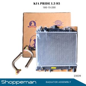 23039 KIA PRIDE 1.3 1993 RADIATOR ASSEMBLY A/T 320x378x26mm PA26 1ROW 180-15-200