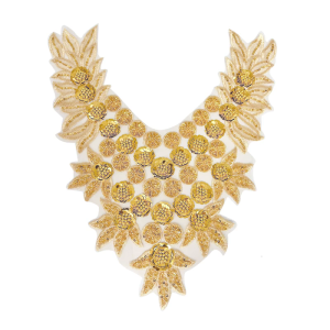 Thêu hạt Sequins đính may trên cổ áo các bản vá lỗi đính vật đính trên váy cưới cho ĐầM Dạ HộI Áo CướI