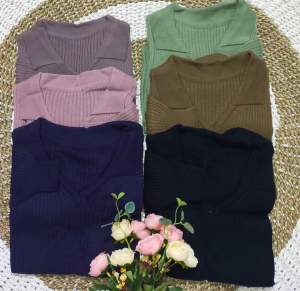 TERMURAH  BAJU RAJUT AEGYO GEANI KNIT POLO CROP ATASAN RAJUT