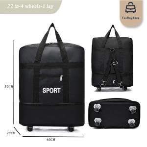TasBagShop Expandable Foldable Travel Bag Large-capacity Waterproof Luggage Bag with wheels