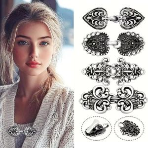 GENENIC Vintage Style Sweater Clip Anti Slip Elegant Cape Cloak Fastener Fashion Decor Multi-functional Cardigan Button Women Clothing