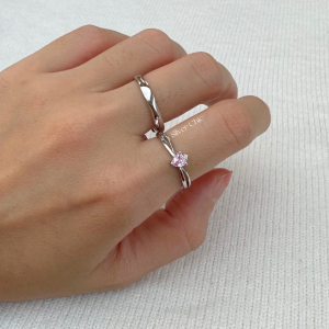 Nhẫn đôi bạc Pink Heart SILVER CHIC N13 bạc 925