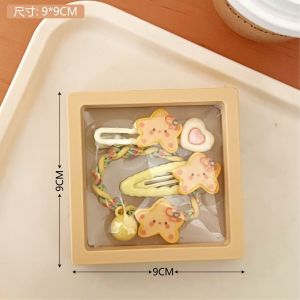 Set Kẹp Tóc Gấu Dễ Thương Cho Bé Gái Phụ Kiện Tóc Hàn Quốc Kèm Dây Buộc Tóc Và Kẹp Mái