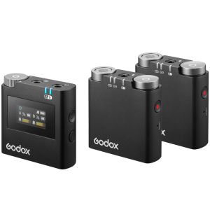 Godox Virso M1 Single and M2 Double Omnidirectional Wireless Dual-Channel Lavalier Microphone System with Belt Clip Mounts 3.5mm TRS AUX and USB-C Ports and up to 200m Max Range and 17H Max Battery