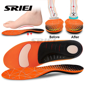 SRIEI 1 Pair Arch Support Flat Foot Orthopedic Insole Sole Pad Insert for Plantar Fasciitis Foot Care Cushion Men Women 鞋垫