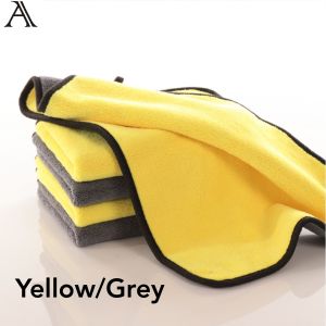 Cleaning Cloths Towel Good Quality Nano Ultra Microfiber Car Cleaning Towel Smooth and Delicate Grey Yellow 30x30cm/30x60cm