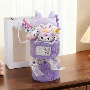 Plush Doll Bouquet Melody Chiikawa Capybara Flower Doll Toy Kids Friends Gift for Birthday Valentine