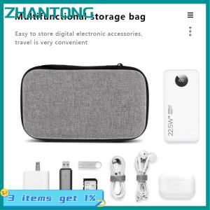 ZHANTONG Mini Portable EVA Storage Bag Pouch Carrying Bag Zipper Earphone Case For Airpod Earphone Phone Charging Cable Accessories