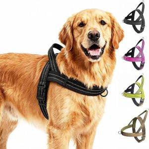 SQMETR Kẹp phía trước Dây Dắt Chó Không Nylon Thiết kế phản chiếu Dây Dắt Chó Phản Quang Bền bỉ Bảo mật có thể điều chỉnh Dây Dắt Thú Cưng Chó cỡ trung bình lớn