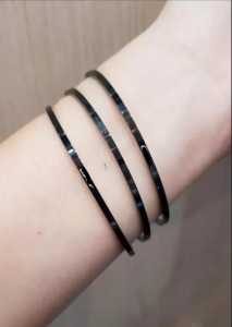 GELANG KERONCONG HITAM BAHAN TITANIUM