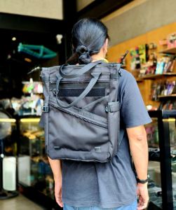 BMX Cycle Center Exonomad Tote Bag Black 3 in 1 Backpack Tote Sling Bag weather proof multi compartments