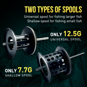 Baitcasting reel/Fishing Reel/6.5:1 Gear Ratio7.7/12.5kg Max Drag  /Baitcasting reel Fishing /Frosted shell/alarm function[universal spoon/shallow spoon