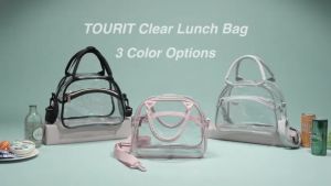 Transparent Portable Travel Bag Waterproof Storage Bag with Adjustable Strap Beach Travel Makeup Bag