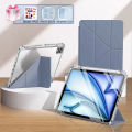 [🇲🇾Stock]🚀SOCEDEEP for Y-Folding iPad Case for iPad Air 11 2025 2026 Air8 Air7 Air6 Pro 11 13 M2 M3 M4 Air mini 7 6 11th 10th 7th 8th 9th Gen 10.2 5th 6th Gen 9.7 Air2 Air4 Air5 10.9 Casing Y Fold Premium Transparent Acrylic Cover With Pencil Holder. 