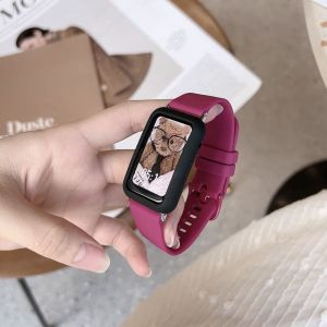 Check Silicone strap with Soft Case for Huawei Watch Fit 3 Strap / Huawei Watch Fit 2 / Huawei Watch Fit / Huawei Watch FitNew Fit Special Watch Strap Band Replacement Bracelet Accessories