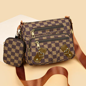 G3082 TAS SELEMPANG 2 IN1 WANITA FASHION IMPORT MOTIF ELEGAN - CALVIERO COLLECTION