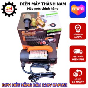 Máy bơm hút chất lỏng xăng dầu xe tải 220V Kapusi Japan dùng nguồn ắc quy tích hợp cảm biến chống cháy nổ siêu bền