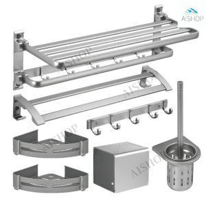 Gun Gray Bathroom Accessories Set Bathroom ShelfTowel RackTowel Hanger Paper holder Bath Hardware Sets [SG Seller]