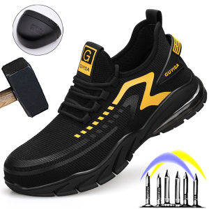 Brand Work Safety Shoes Men Boots Fashion Work Shoes Sneakers Steel Toe Indestructible Footwear Male Wearable Industrial Shoes