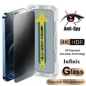 Pelindung Layar Tempered Glass Super Fit Superfit Film Anti Spy Automatic Glossy Kompatibel Untuk Infinix Smart 9 Smart 8 Hot 50i 50 4G 50 5G 40 40 Pro 11s NFC Infinix Note 40 4G 30 4G 30 Pro Infinix GT 10 Pro GT 20 Pro