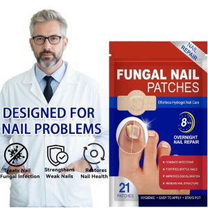 Overnight Fungal Nail Repair Patches 8 Hours Hydrating Nail Care Stickers for Discolored Brittle Toenails