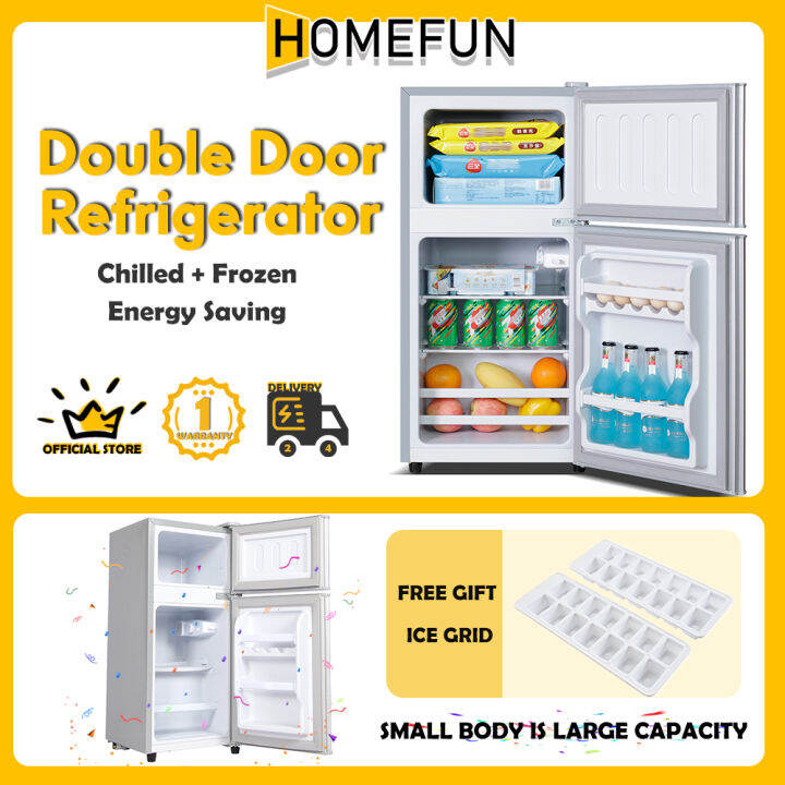 Small double deals door refrigerator