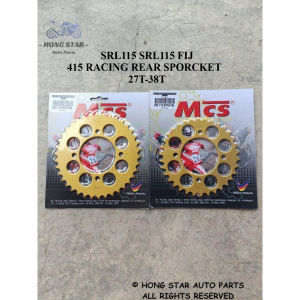 YAMAHA SRL115 LAGENDA115 SRL 115 FIJ REAR SPORCKET SPROCKET SPOKET BELAKANG 415 RACING MCS GOLD 27T-38T
