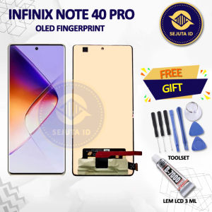 LCD INFINIX NOTE 40 PRO X6851/TECNO SPARK 20PRO PLUS OLED FINGERPRINT LENGKUNG FREE TOOLSET+LEM