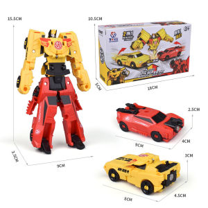 Oldlaiben 2in1 Magnetic Transform Car Robot Collision Fusion Deform Toy Birthday Christmas Gift for Kids