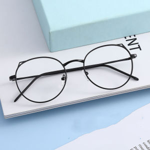 SUNYMALL Sáng Tạo Tai Mèo Bảo Vệ Bức Xạ Kính Mắt Kim Loại Khung Tròn Kính Cho Phụ Nữ Và Nam Giới