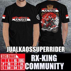 BAJU KAOS DISTRO RX-KING COMMUNITY INDONESIA BLACK