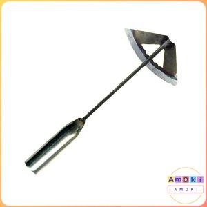 Amoki Hollow Hoe Tool Steel Hardened Gardening Shovel Weeding Rake Digging Hoeing Vegetable Planting Loosening Tools Durable Hand-held