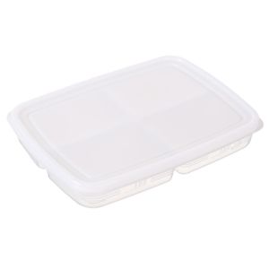 NOBLELYN 4 Grids Vegetables Fruits Boxes Dishes Kitchen Gadgets Onion Ginger Fresh Storage Sub-Packed Meat Compartment Box Food Preparation Storage Box Refrigerator Freezer Organizer