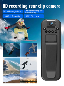 🔥Hot selling🔥180° rotating portable body camera/4K body camera with audio and video recording/Portable outdoor pocket recorder with wide-angle lens/Body camera with audio and video recording