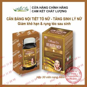 Sinh lý nữ - Viên sâm tố nữ COLAGEN EVA BEAUTY NCP  Bổ sung nội tiết tố giảm rụng tóc sau sinh giảm lão hoá - Hộp 30v