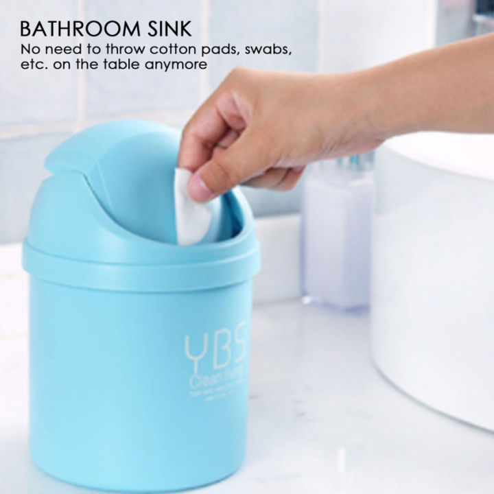 Mini trash can, small trash can with lid, trash can with lid, desktop ...