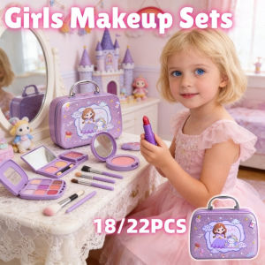 Kids Pretend Makeup Toys Set for Girls Makeup Sets for Kids Playhouse Toys Makeup Handbag Sets