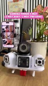 [Mẫu Pro 4 Mắt] Camera YOOSEE Pro 4 mắt F60 (Xoay Được 3 Mắt) Ngoài Trời Chống Nước